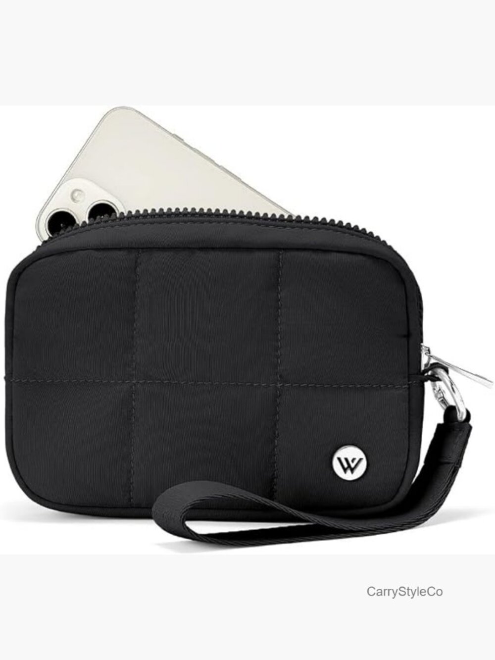RFID Blocking Quilted Nylon Puffer Wristlet Wallet Phone Wallet